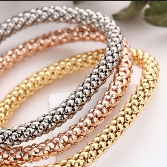 3pc Owl Charms Stretch Bracelets Dangle Gold-tone Silver-tone Rose Gold Upto 9" - Picture 2 of 8